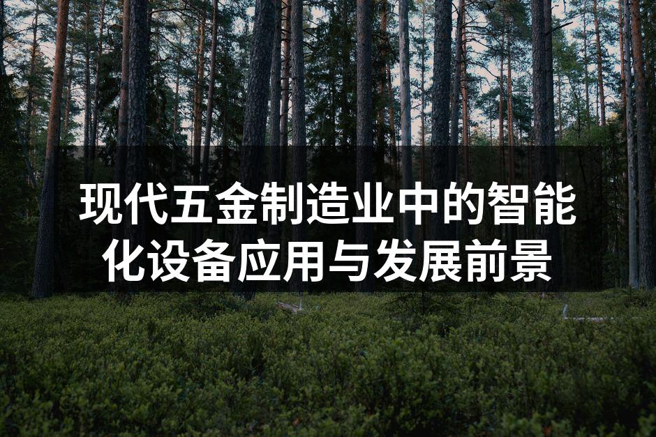现代五金制造业中的智能化设备应用与发展前景